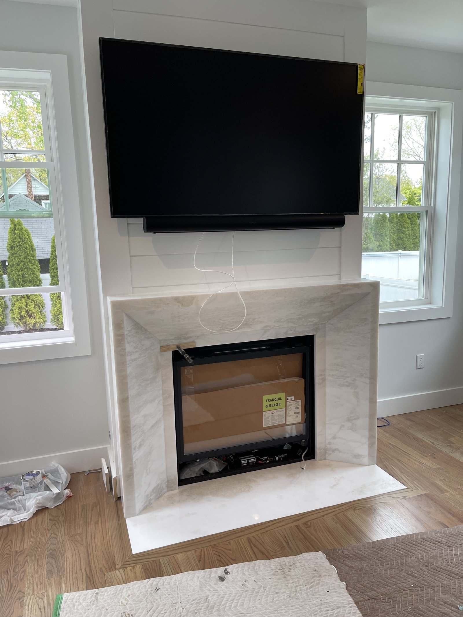 Fireplace wall + TV (in progress)